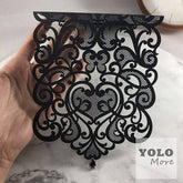 Diamond Luxury Laser Cut Wedding Invitations Cards + Envelopes